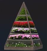 TRANSFORM TRAPLAST Jehlan na bylinky 0,93*0,93*1,62m pětipatrový - smontovaný